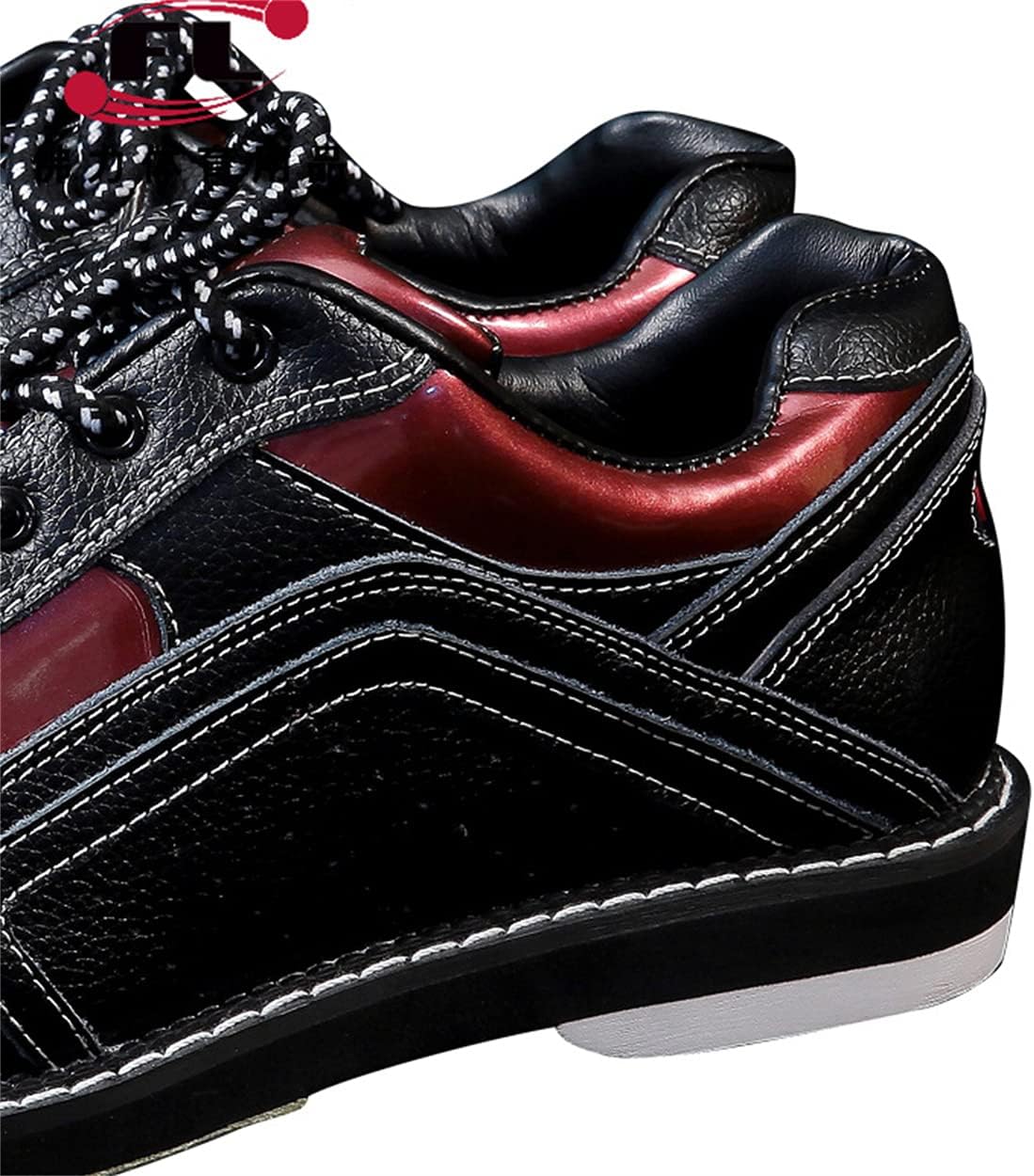 DAMANDO Bowling Shoes for Female, Womens Leather Bowls Sports Shoes Lightweight Breathable Bowls Shoes