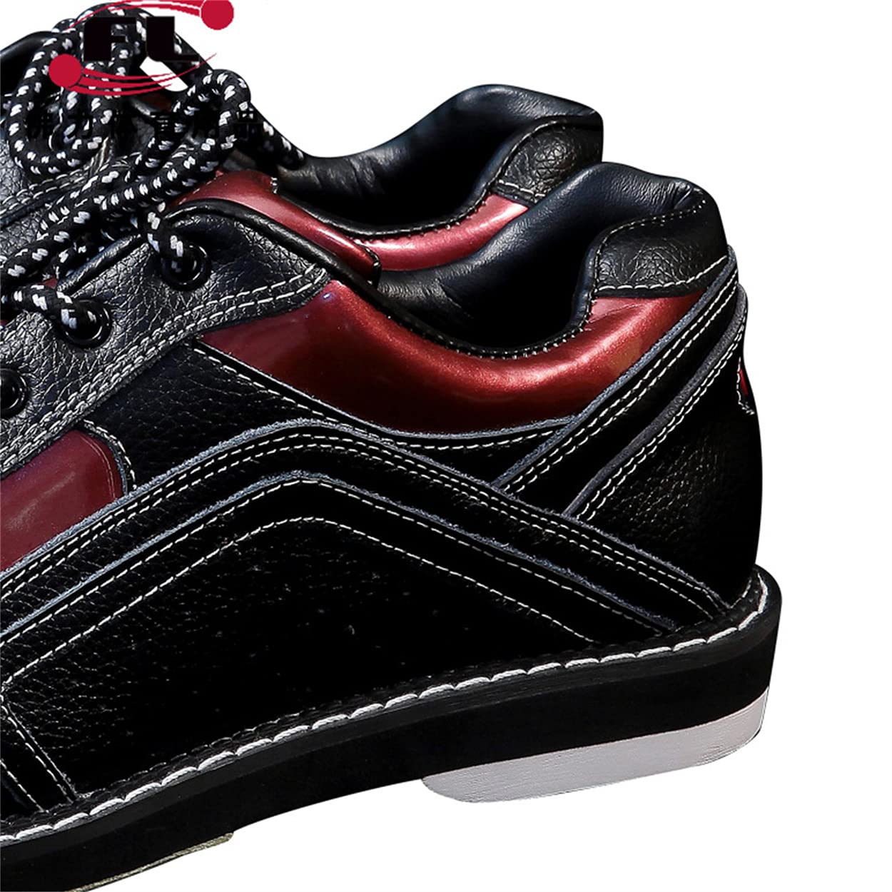 DAMANDO Herren Bowling Schuhe, Leder Schalen Athletic Fitness Schuhe Leichte Atmungsaktive Schalen Schuhe Für Männer
