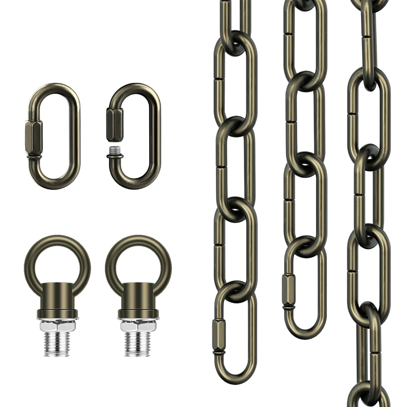 garini 10 Feet Industrial Black Light Fixture Chain, Adjustable Metal Pendant Chandelier Chain Extension with Detachable Link, Maximum Load is 66 Pounds — Amazon image 23