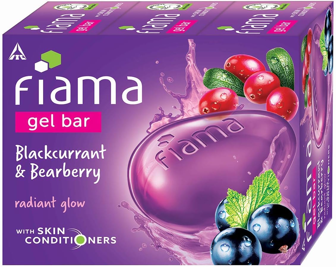 Fiama Di Wills Gel Bar Bearberry & Blackcurrant 125g (Pack of 3)