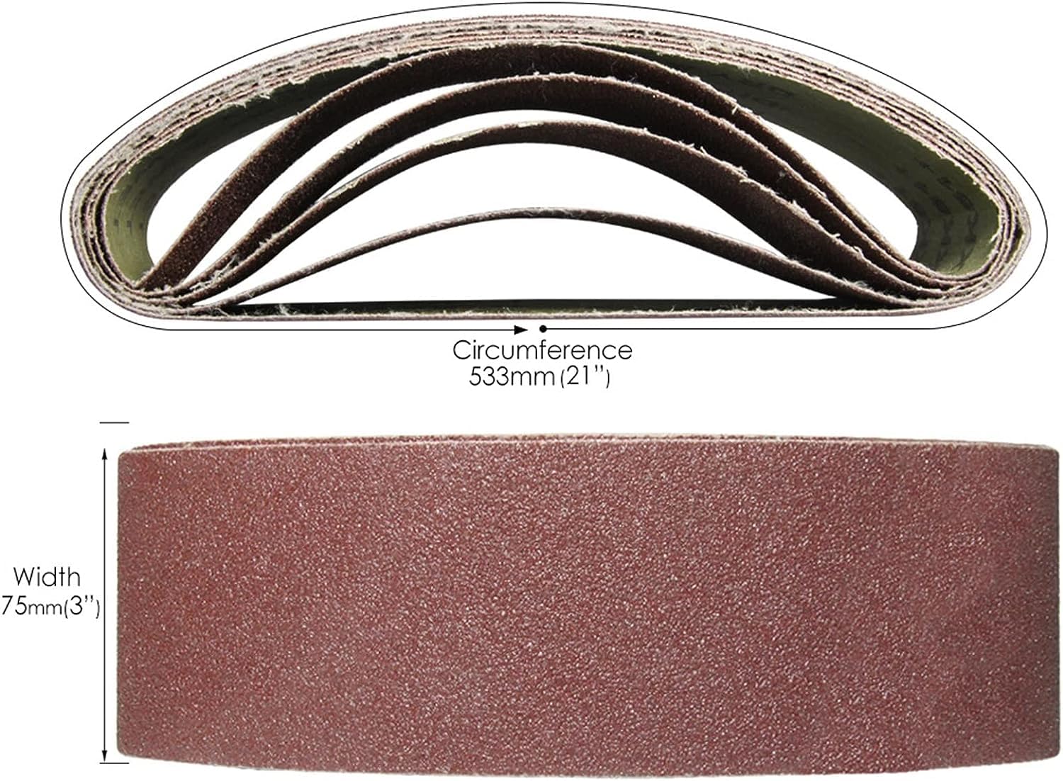 nastro abrasivo, 15 pezzi 75 x 533 mm Nastro abrasivo Utensili for la lavorazione del legno Ossido di alluminio Carta vetrata Rettifica for metalli Lucidatura Grana 60~240 for la lavorazione del legno