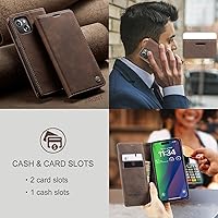 Vista 41 de SINIANL Funda de cuero para iPhone 15 Pro Max, cartera para iPhone 15 Pro Max, funda tipo cartera plegable con función atril magnética, ranuras