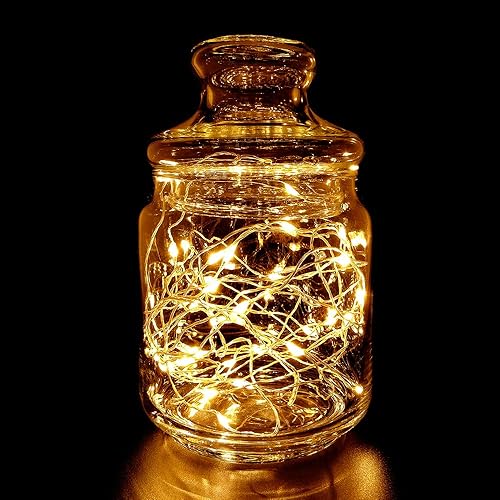 Miniatura 13 de Sterno Home GL40736 - Lote de 4 luces LED para cableado de hadas, funciona con pilas, con mando a distancia, 50 cuerdas de 16.4 pulgadas, alambre de