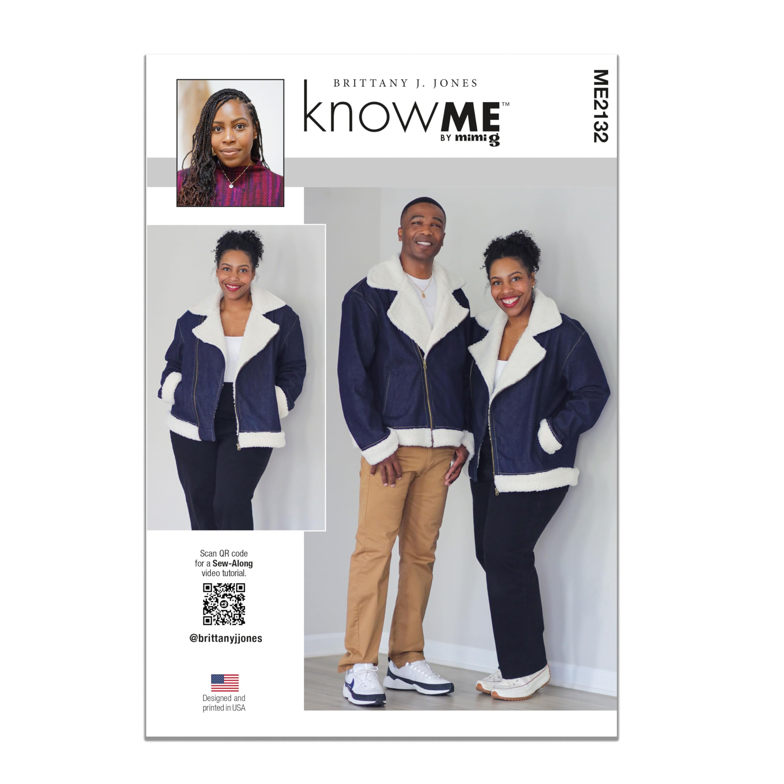 Patron de couture ME2132A Know Me veste moto coupe premium