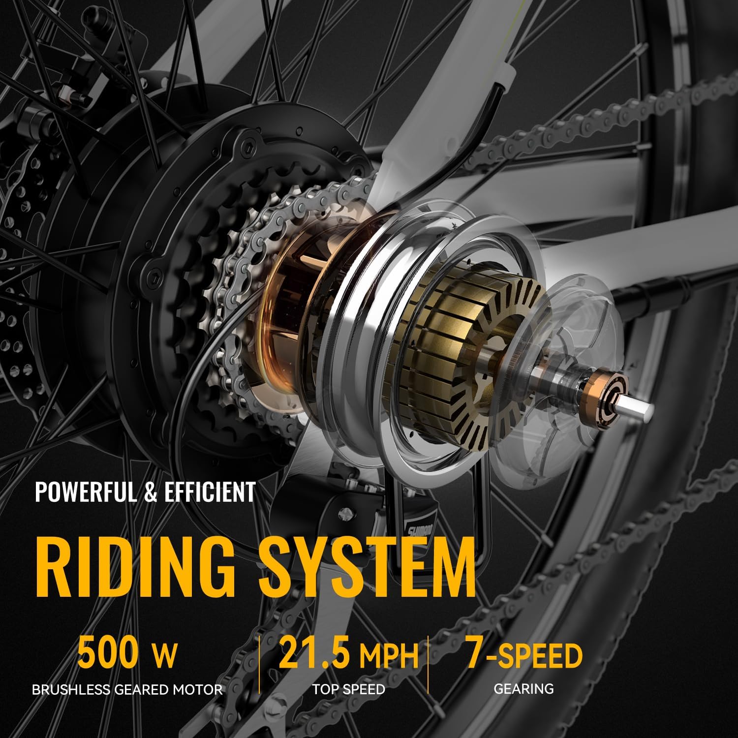Heybike RaceMax removable 48V 12.5Ah battery