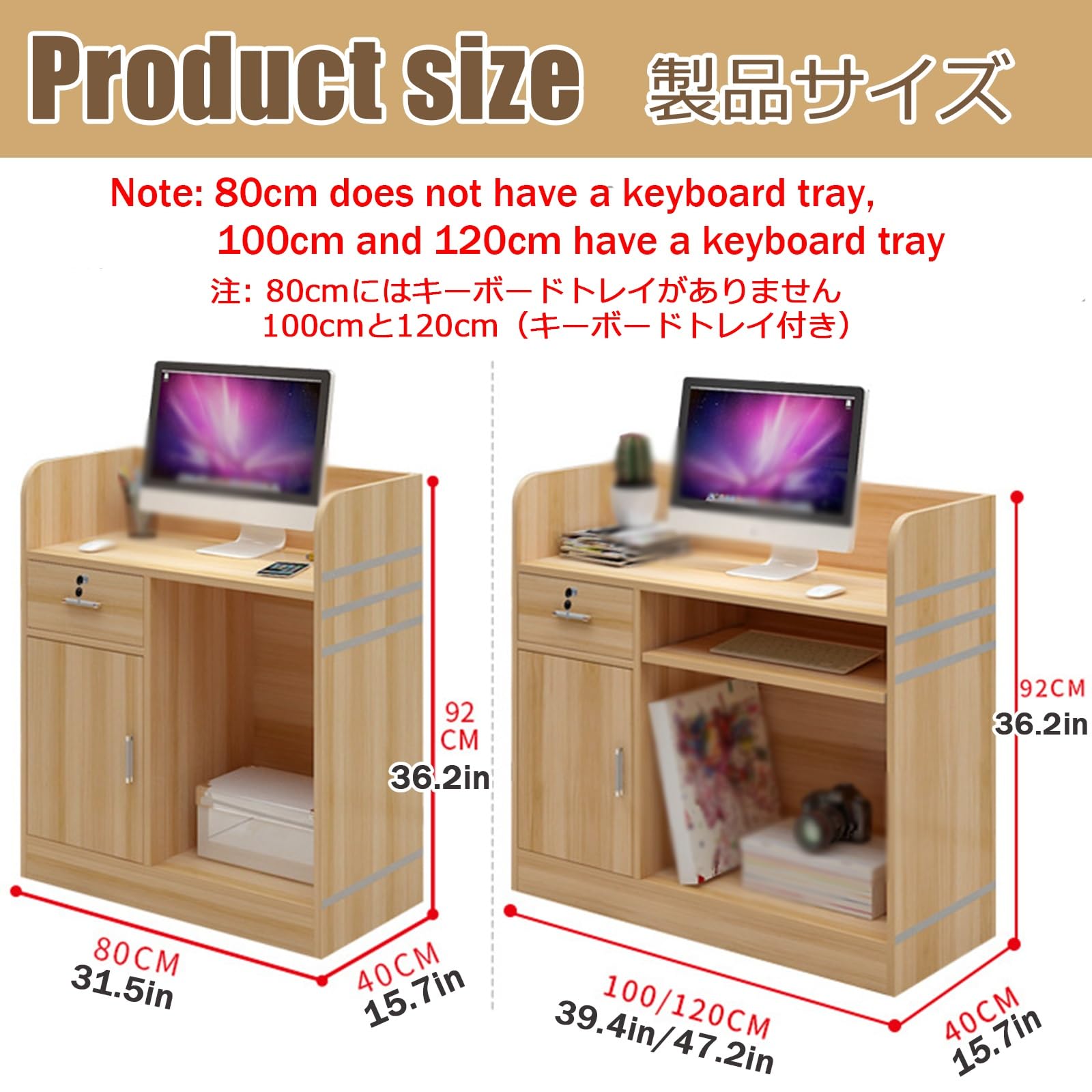 PortableDesk Eleganter Kassentisch für Flur und Salon, 80 cm, Weiß, funktional, Arbeitsplatz, stilvolle Büromöbel