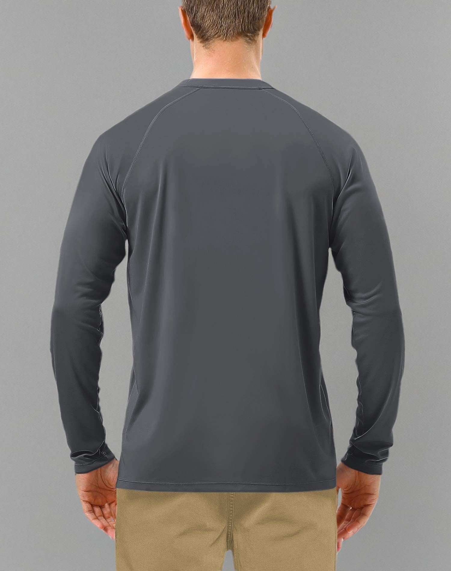 Roadbox Camisetas de pesca UPF 50+ para hombres de manga larga con protección solar UV