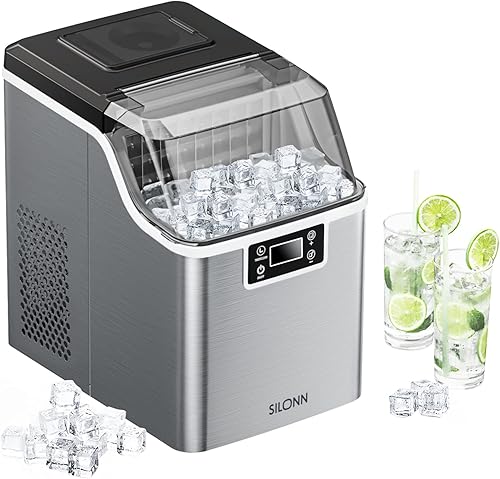 Miniatura 2 de Silonn Vikan Remco 63005 - Máquina de hielo para encimera, 45 libras por día y cuchara de plástico codificada por colores, utensilios de cocina sin