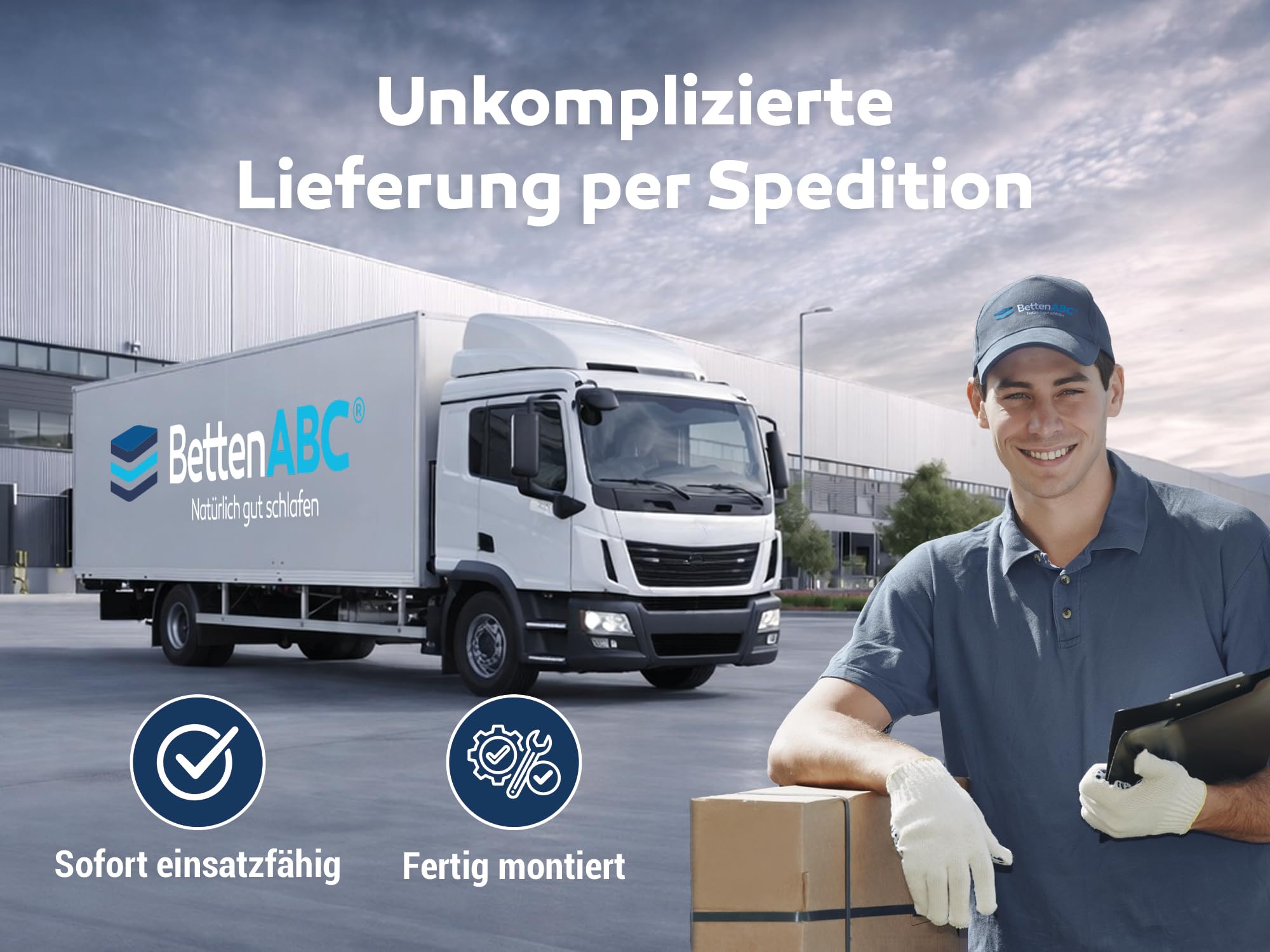 BettenABC - 7-Zonen-Lattenrost Madera mit Bettkastenfunktion - 140x200cm - Lieferung per Spedition - Öffnung nach Links - Schulter- und Beckenkomfortzone - hergestellt aus Schicht- & Buchenholz