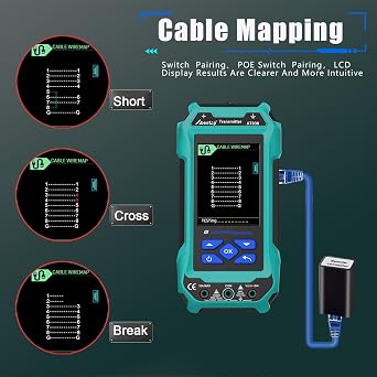 Underground Cable Locator, Cable Locator Circuit Tracer with Multimeter | Abestop AT838, Wires and Cables Circuit Tracer Detecting, Water and Gas Supply Pipelines