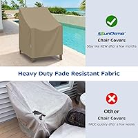 Vista 4 de SunPatio Fundas Impermeables para Sillas de Comedor de Exterior, Fundas de Servicio Pesado para Sillas de Patio para Muebles de Exterior, Fundas