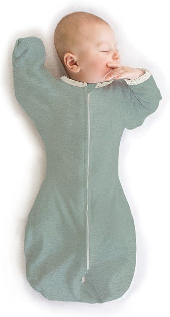 SwaddleDesigns Swaddle Sack with Arms Up Half-Length Sleeves and Mitten Cuffs,