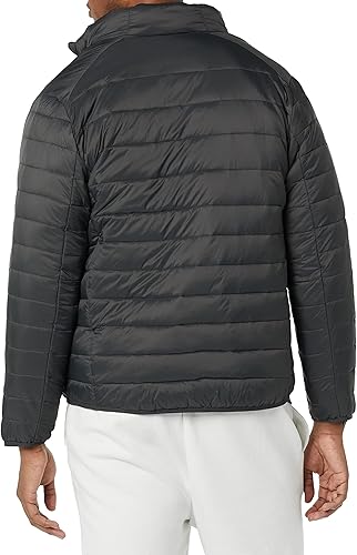 Miniatura 35 de Yaxa Essentials Mens Packable Lightweight Water-Resistant Puffer Jacket (Available in Big & Tall) Negro,Gris Oscuro,Rojo ladrillo.,Rojo