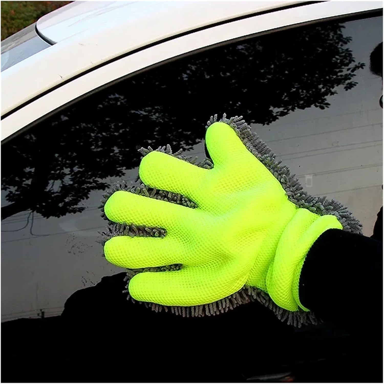 1/2Pcs Ultra-Luxury Microfiber Car Wash Gloves Car Cleaning Tool Home Use Multi-Function Cleaning Brush Detailing Washing Gloves(A-2pcs)