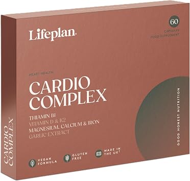 LIFEPLAN Cardio Complex 60 Capsules   Heart Health Supplement   Circulation Support, Cholesterol & Cardiovascular Support   81.66g