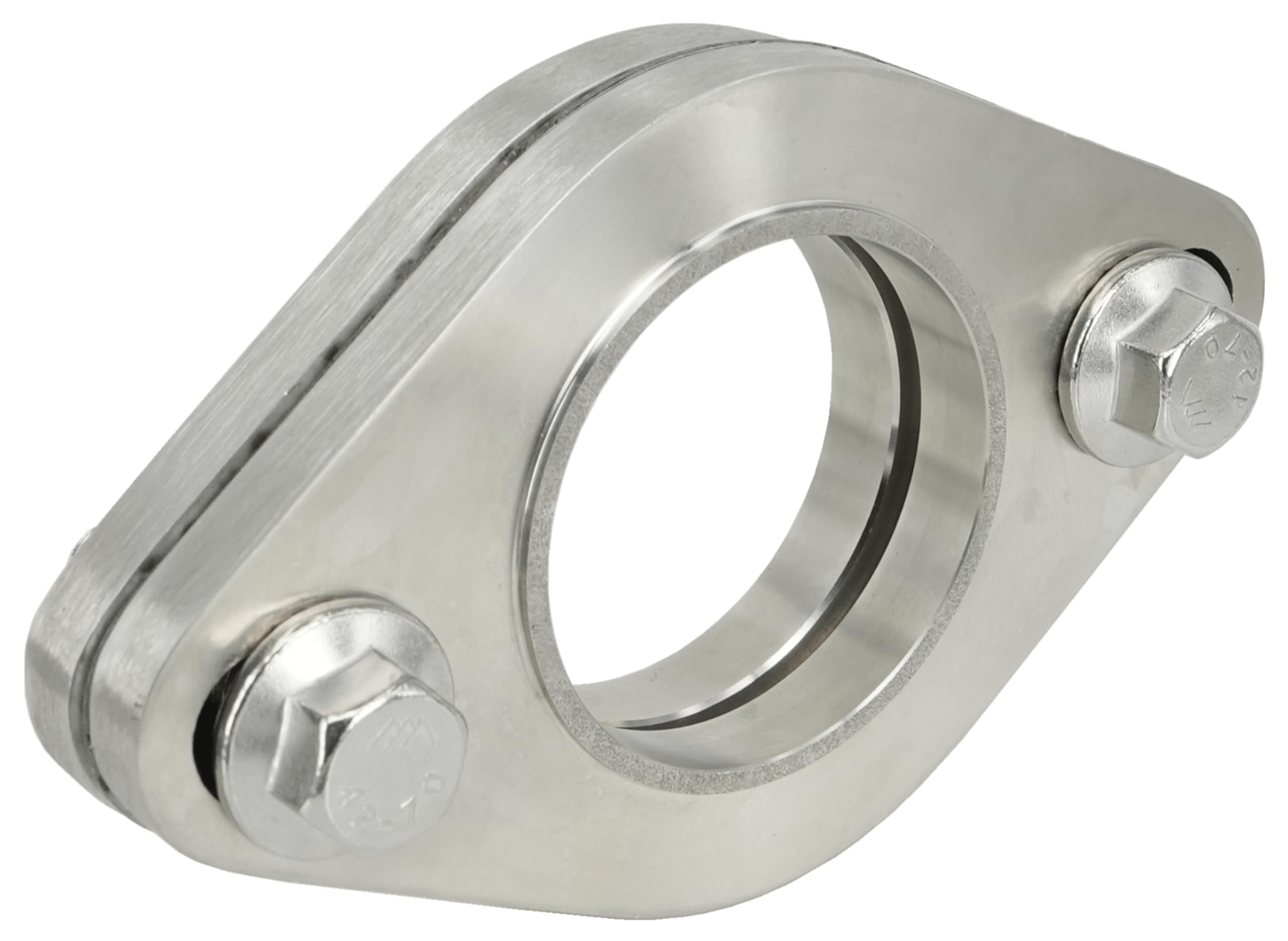 Kit di collegamento con flange e guarnizioni di scarico in acciaio inox a 2 bulloni da 4,5 cm con bulloni e dadi (45 mm)