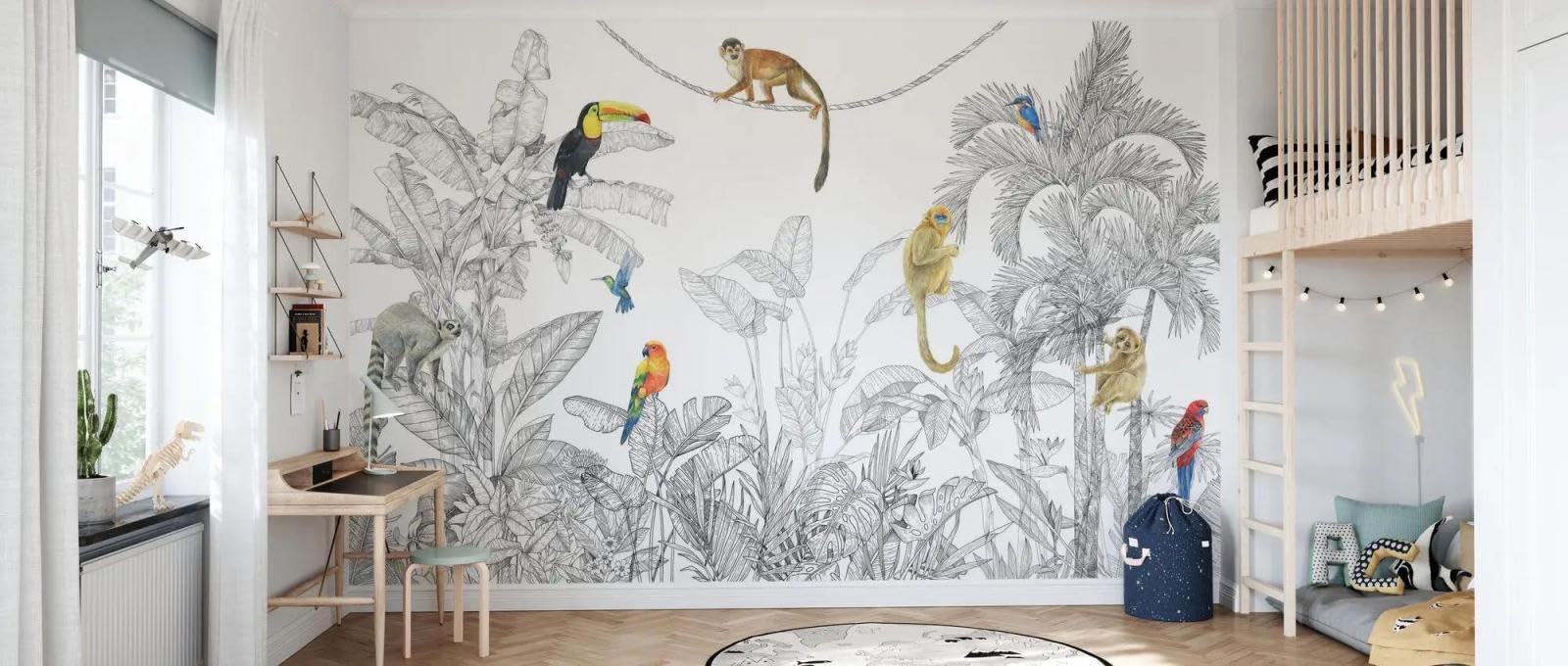 Papier peint 3d jungle pour créer un salon tropical