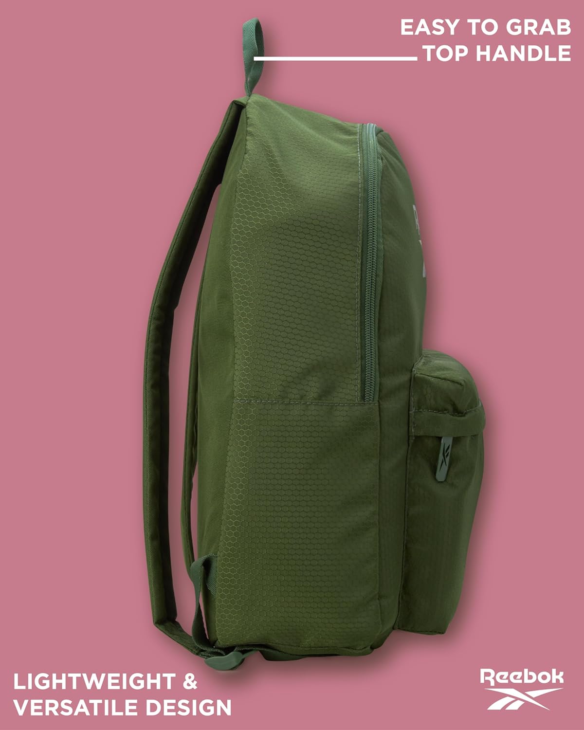 Reebok Element Backpack - Multipurpose Lightweight Carry On Everyday Bag for School Gym and Travel Backpack for Men & Women, Element Green - Image 5