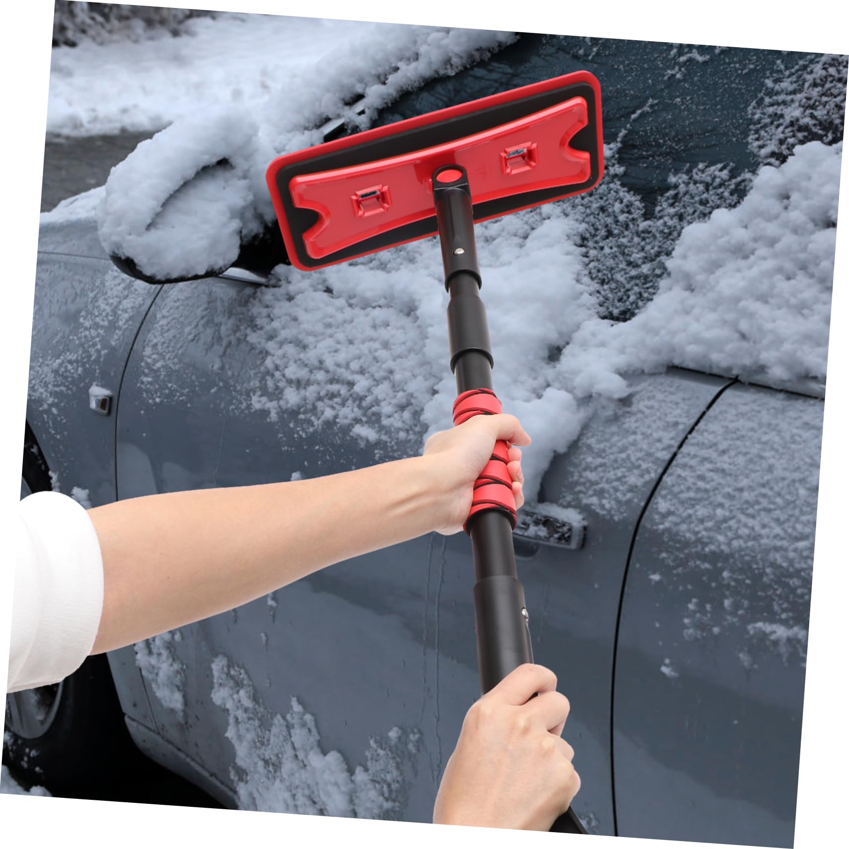 Kisangel Raschietto Ghiaccio Spazzola Estensibile per Neve Scopa per Neve per Auto Raschietto per Parabrezza Rimozione Ghiaccio