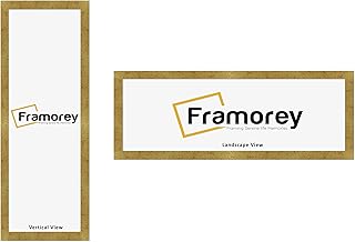 Framorey Modern Flat Gold Photo Frames, 17x11 Inch Size Picture Frame, Handmade Wooden Frames, Personalized Poster Frames, Certificate Frames