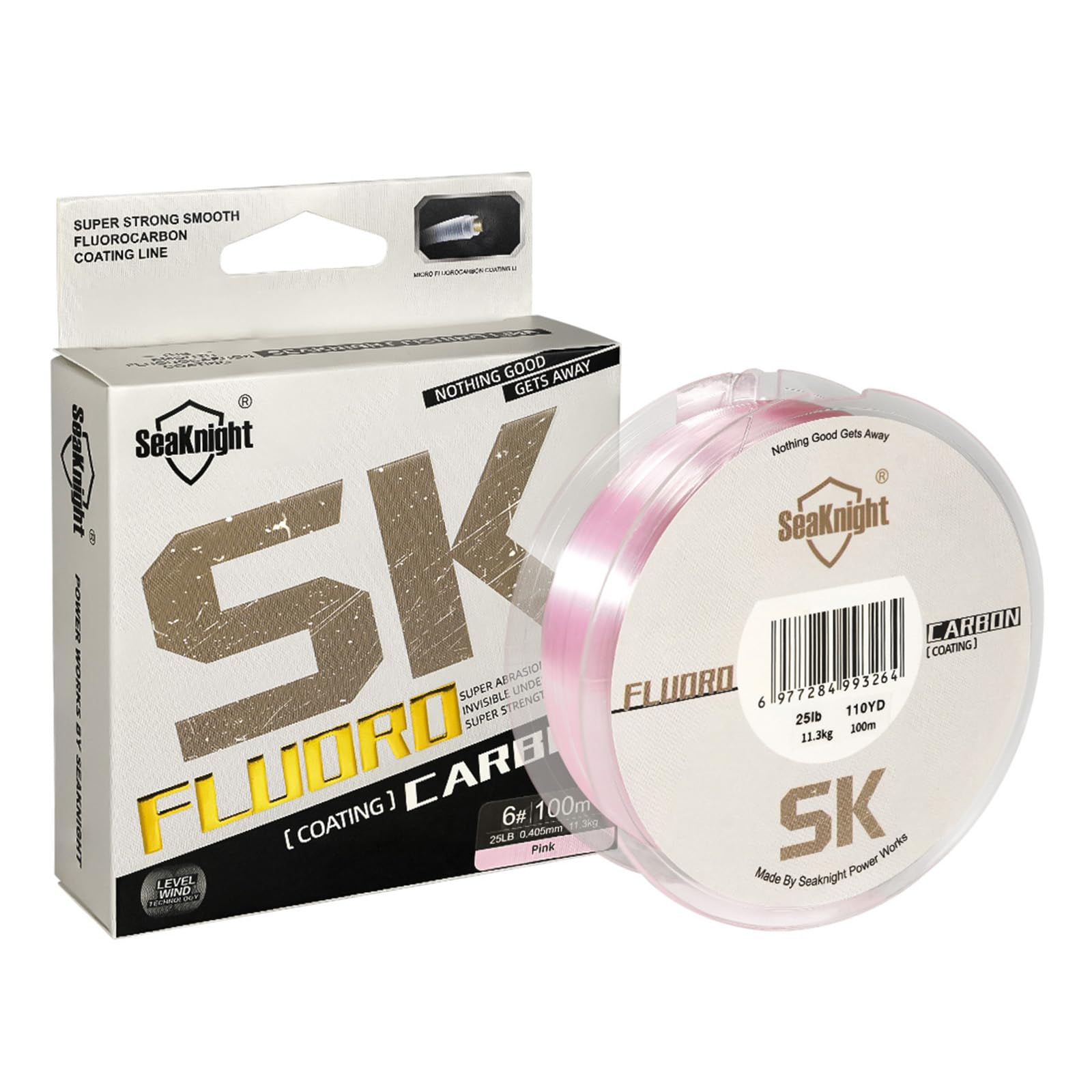 SeaKnight SK Fluorocarbon Coating Fishing Line Saltwater 50M/100M Monofilament Fishing Line Sinking Shock Leader Line Sea Fishing 3-100LB