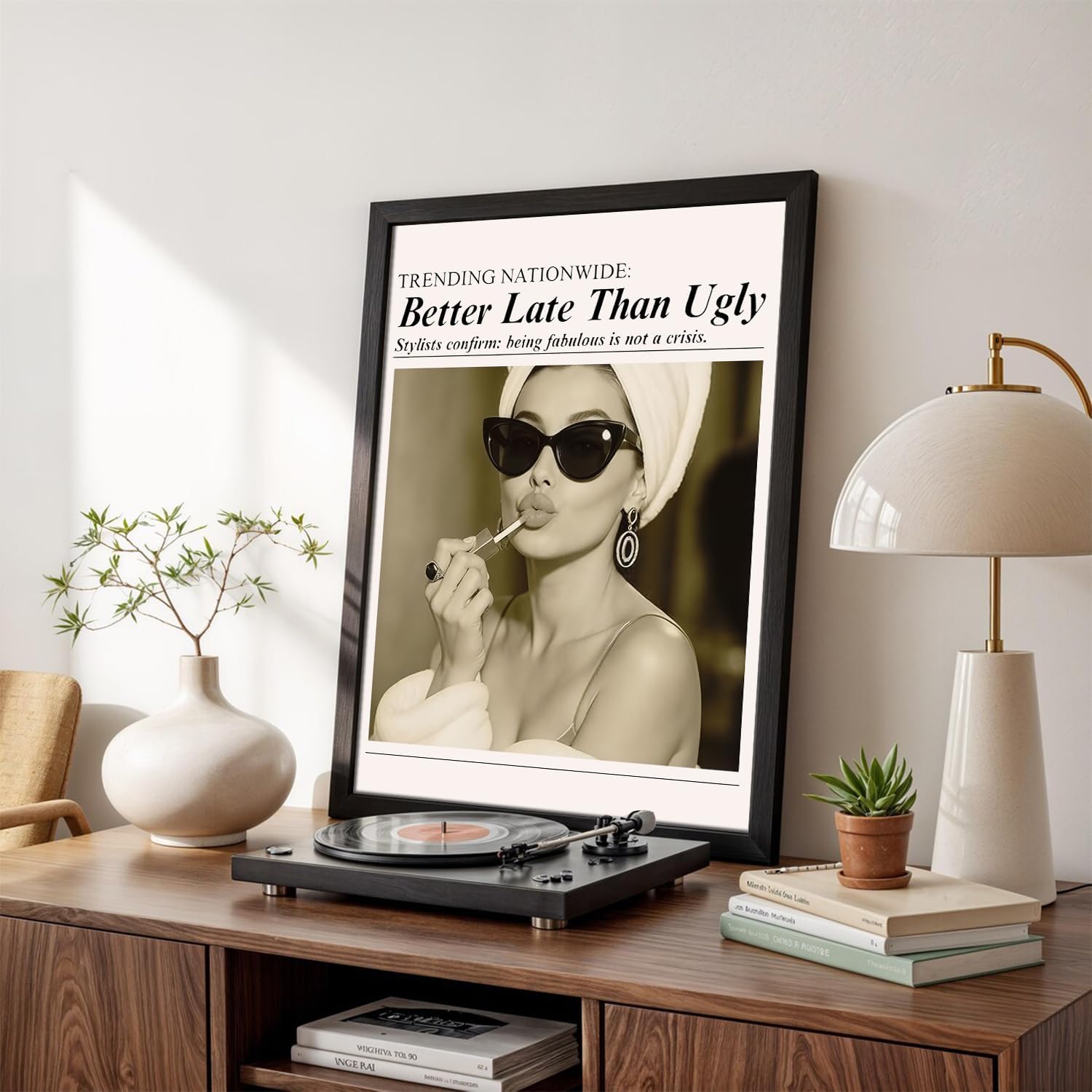 Mynotix Vintage Leopard Poster Set of 6, Trendy Cheetah Y2K Wall Art, Fashion Martini Wall Decor Preppy Girl Canvas Paintings Prints Artwork for Living Room Bedroom Dorm 12x16 inch Unframed