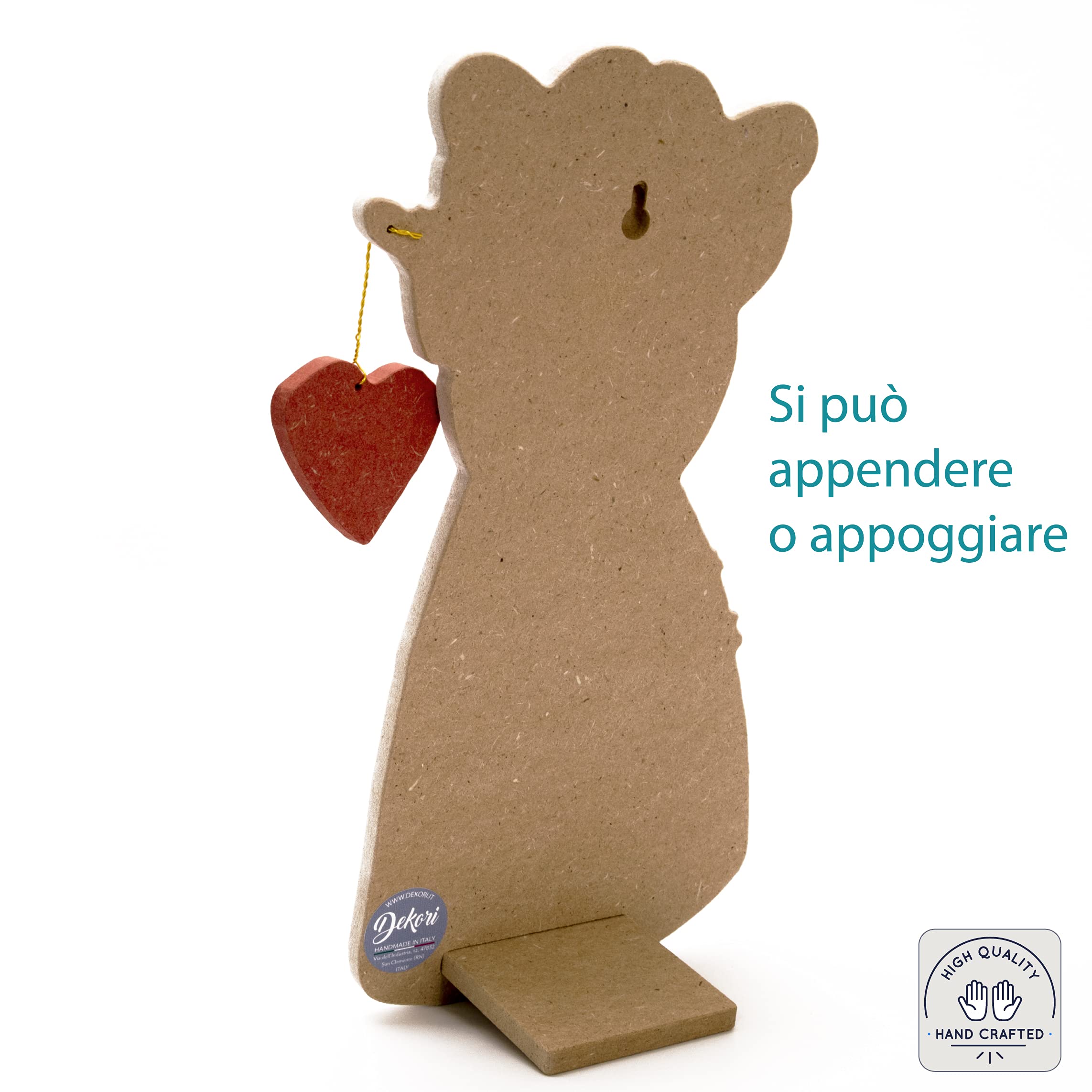 Angelo Custode In Legno HDF DEKORI - Decorazione Appendi O Appoggia Con Scatola Regalo