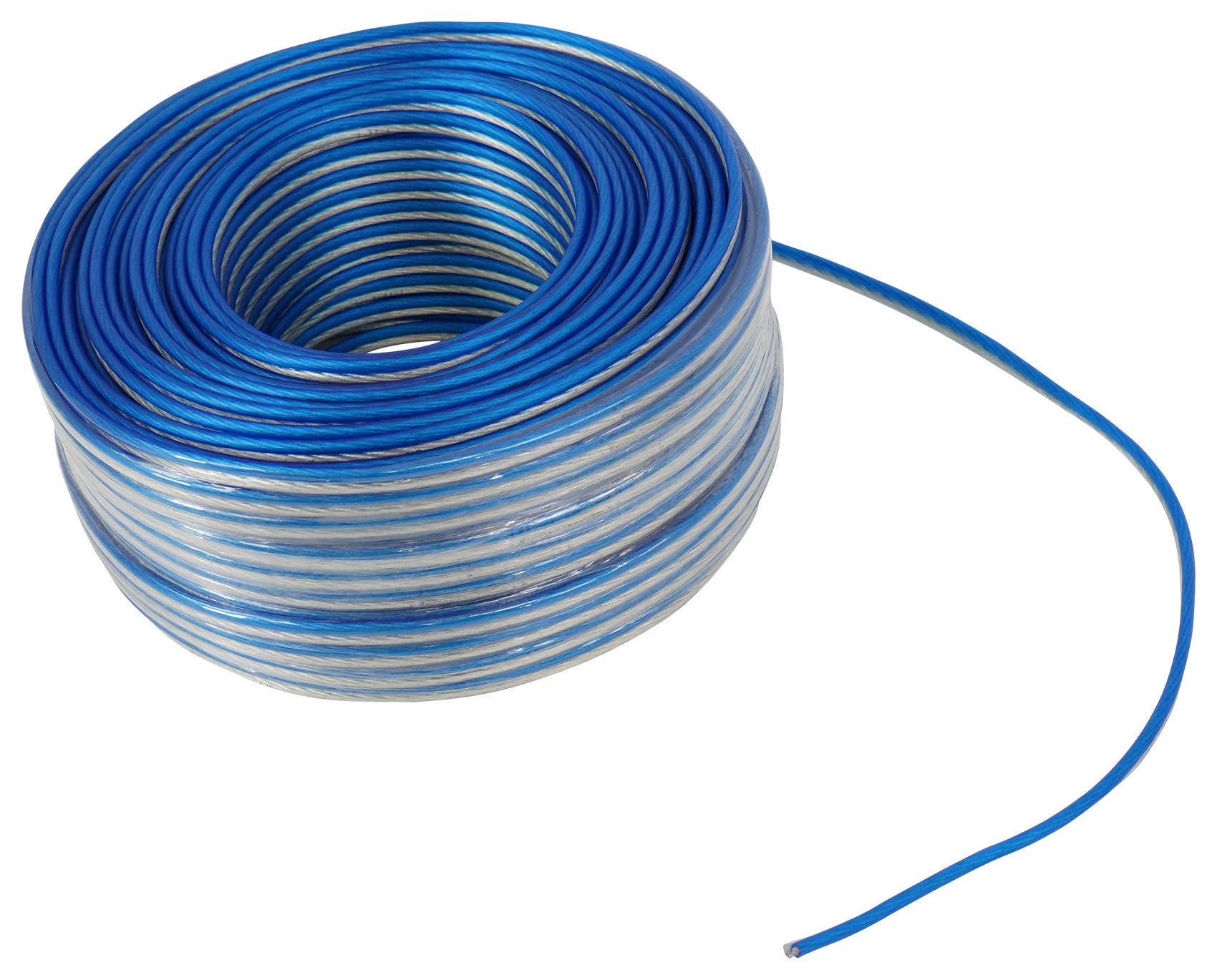 Rockville BLUE 14G250 OFC 14 Gauge 250ft 100% Copper Speaker Wire, Marine-Grade, Corrosion-Resistant, Flexible Design, for Car and Marine Audio