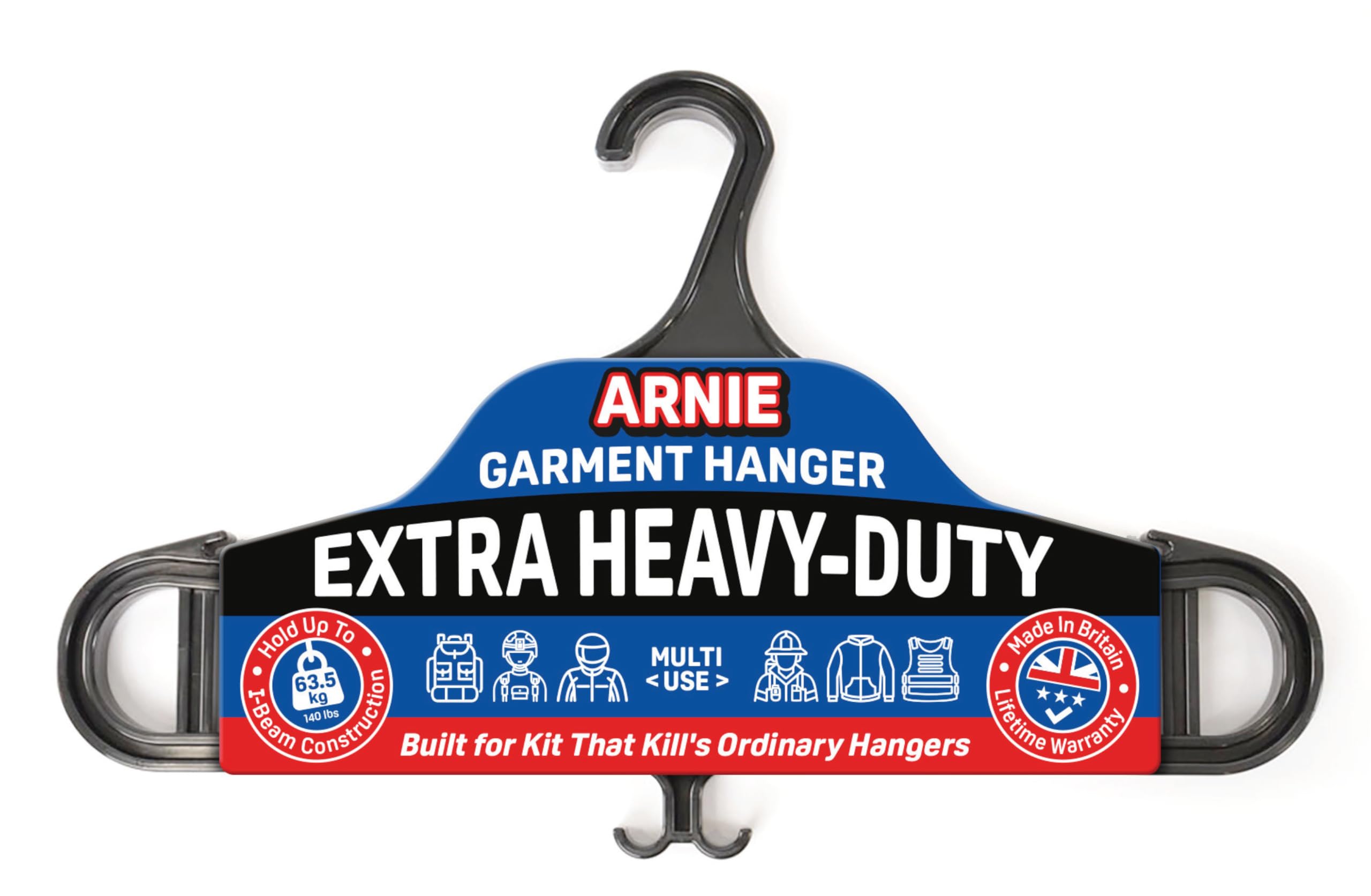 Grip Puppy Extra robuster Kleiderbügel, 60 kg, hergestellt in Großbritannien aus recycelbarem Kunststoff