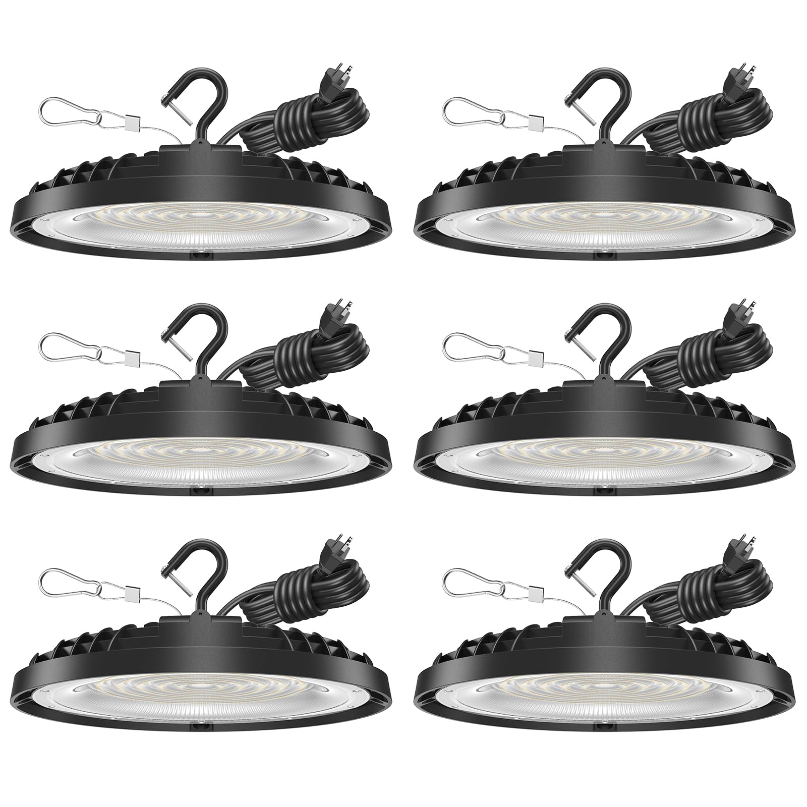 150W UFO LED High Bay Light 21 000LM LED Shop Lights Fixture 5000K Replace 600W Halogen 120VAC Plug