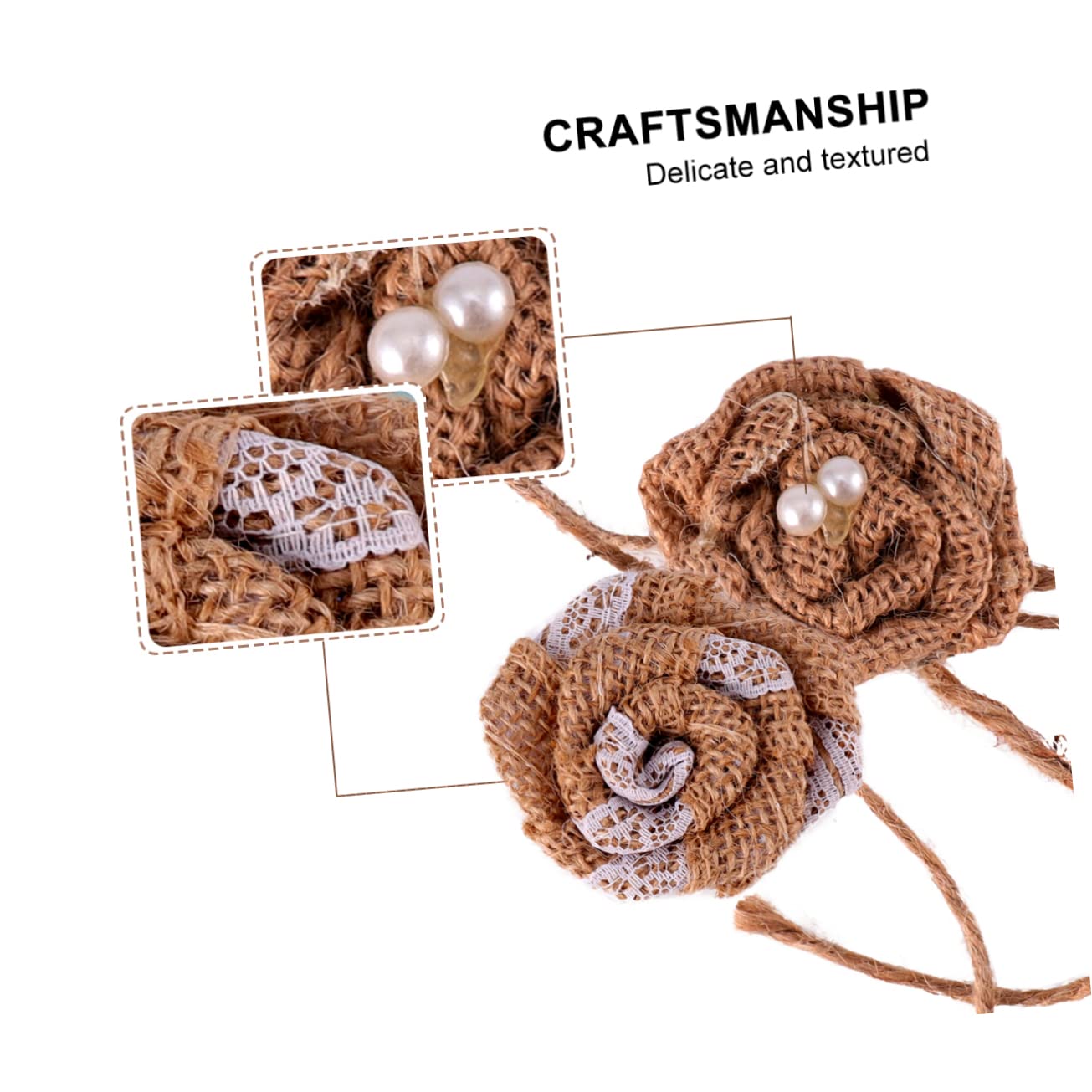 27stücke Teiliges Blumen Aus Jute Und Leinen Für Hochzeiten Und Partys Handgefertigte Rustikale Blumendekoration Bastelprojekte Und Kreative Anlässe
