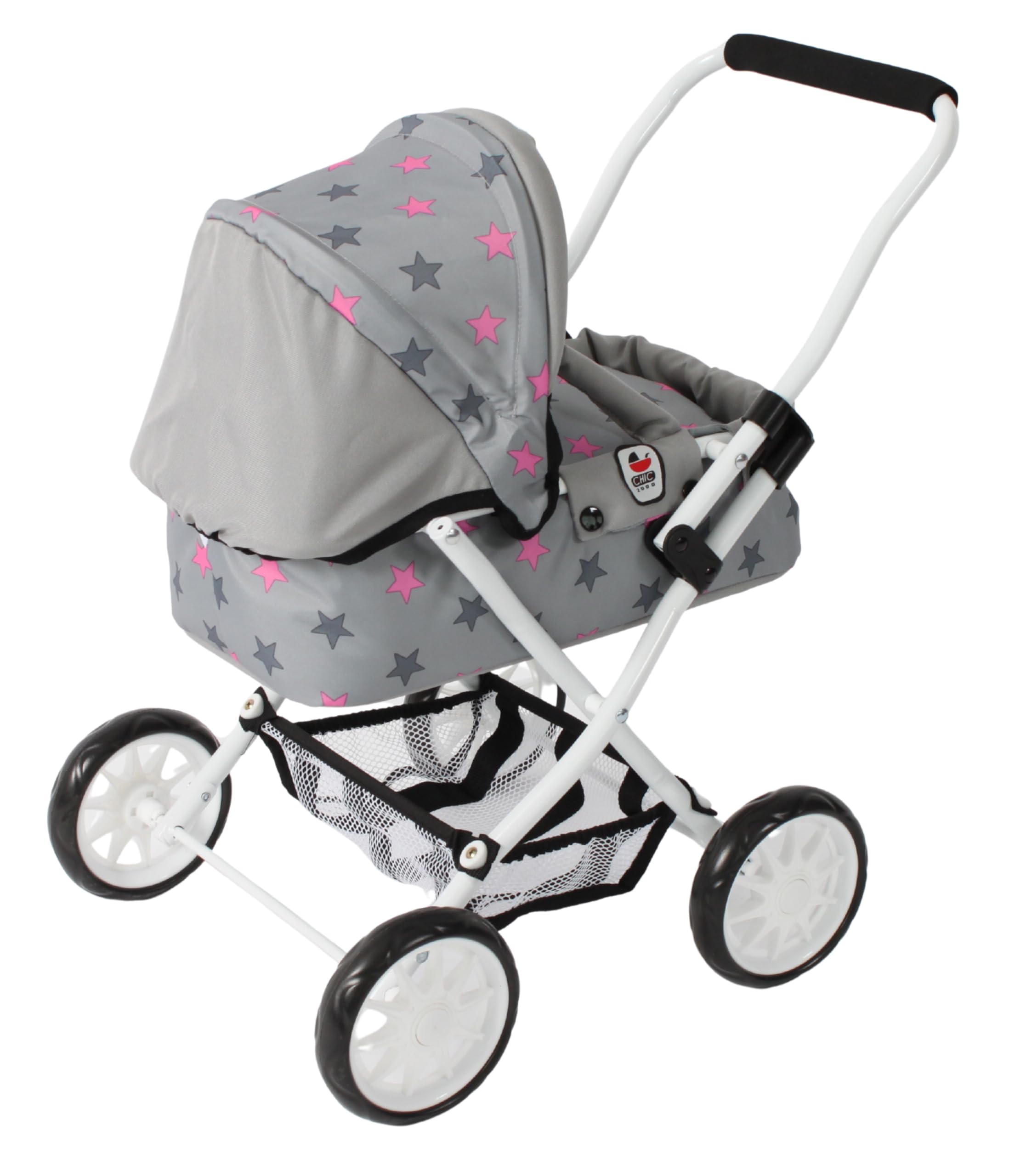 Bayer Chic 2000 Puppenwagen Smarty – Erster Puppenbuggy mit Tragetasche | Kompakter Mini-Puppenwagen für Kleinkinder ab 2 Jahren. Inklusive weicher Tragetasche, Verdeck und praktischem Gepäcknetz
