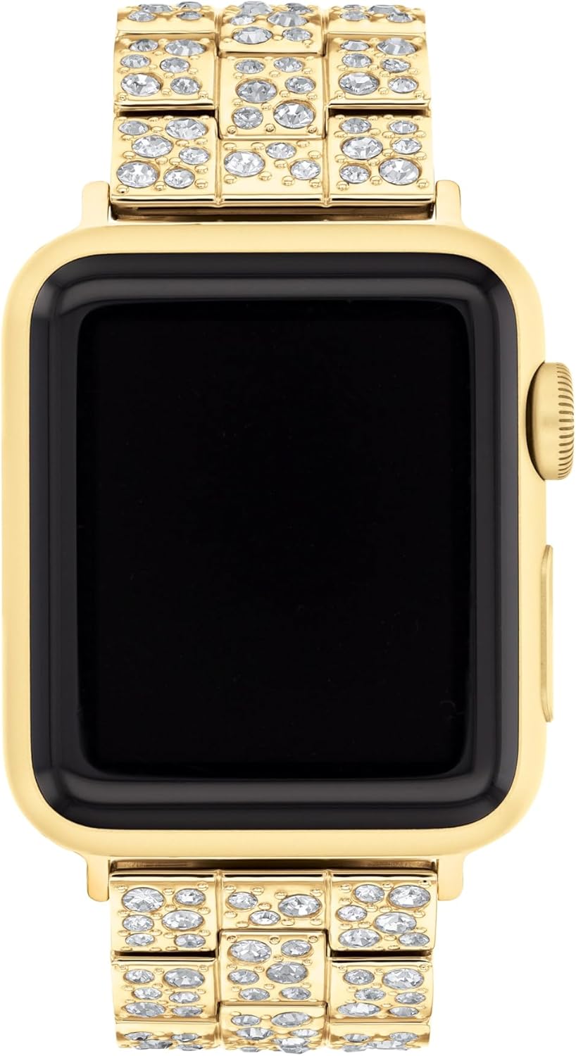 COACH Apple Watch Strap, Compatible with 38mm, 40mm, 41mm Apple Watch, Interchangeable Band, Full Crystal Design for a Dazzling Look, Personalize Your Style