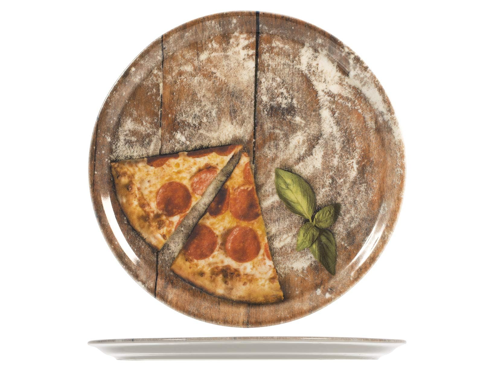 Saturnia Slice Lot de 6 assiettes à pizza, en porcelaine, assorties, 33 cm