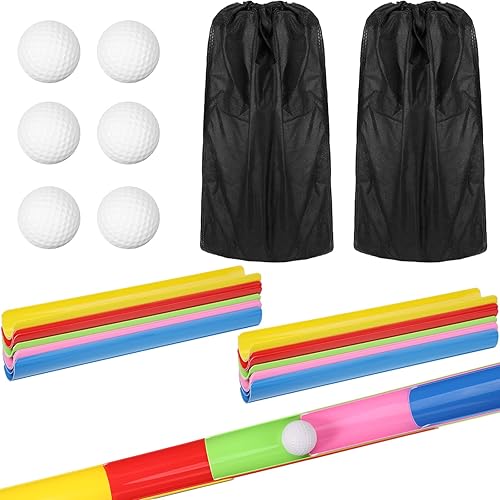 Juegos de actividades de formación de equipos, trabajo en grupo, actividades de ejercicio con medias tubos, pelotas de golf, bolsas de
