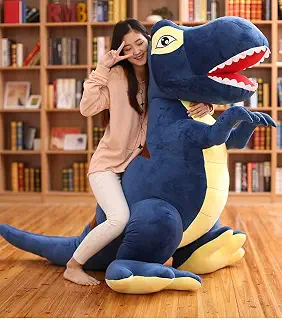 HYAKURIぬいぐるみ 特大 恐竜 可愛い熊 動物 大きい/巨大 キョウリュウ/クマ抱き枕/お祝い/ふわふわぬいぐるみ (ネイビー, 110cm)