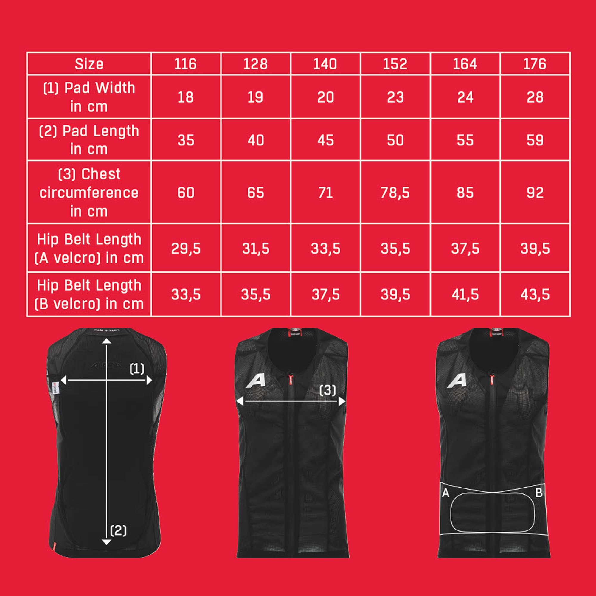 ALPINA PROSHIELD JUNIOR - Rückenprotektor für Kinder und Jugendliche, Komfortabler Schutz, Atmungsaktiv & Anpassbar, Schutzweste für Ski- & Wintersport, Schwarz