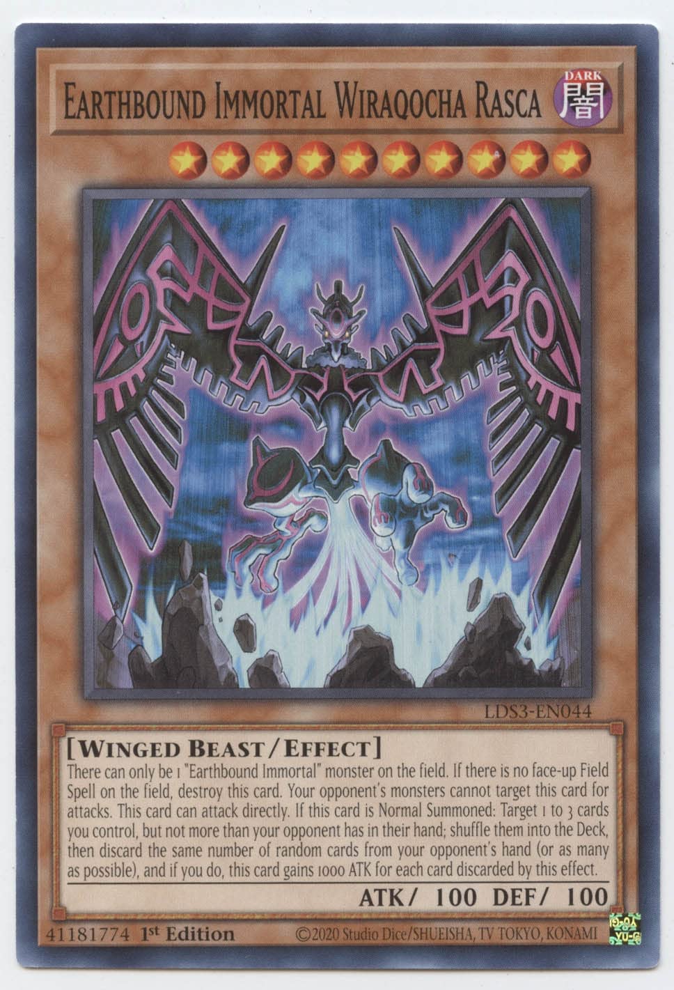 Amazon.com: Yu-Gi-Oh! Earthbound Immortal Wiraqocha Rasca - LDS3