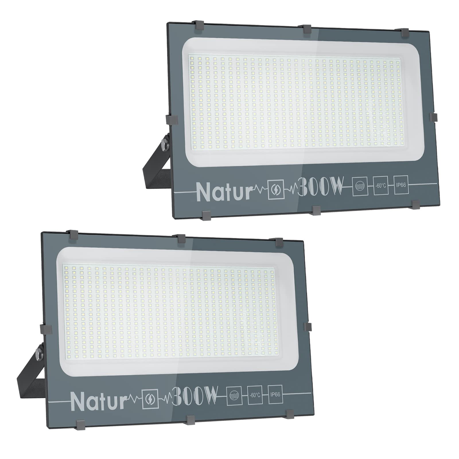 10 * 200W Faretto LED da Esterno, Fari di sicurezza,Lampada Luce Potente Luce Bianca (6000K) Faro Impermeabile IP65 per Giardino Cortile