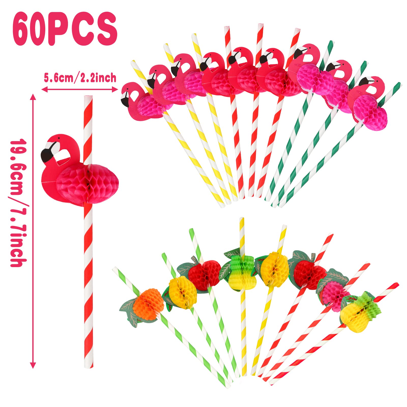 PartyKindom 50pezzi Cannucce Di Forma Di Fenicottero Cannucce Decorative Usa e Getta Per Cocktail Bevande e Feste in Spiaggia Per Cocktail Frullati e Drink Di Compleanno Adatte Bottiglie Barat