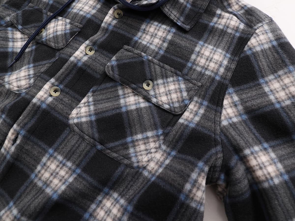 Yasumond Hoodies for Men Zipper Fleece Sweatshirt Heavy Sherpa Lined Hooded Warm Winter Coats Big Tall - Image 6