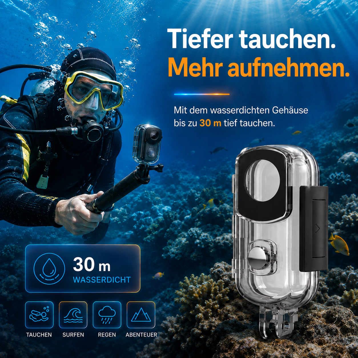 H88 4K Körperkameras mit Audio- und Videoaufnahme, wasserdichte Körperkamera 4K, magnetisch & 360° Clip, 120-min-Akku für Radfahren, Haustierwandern (4K-Pro-64G)