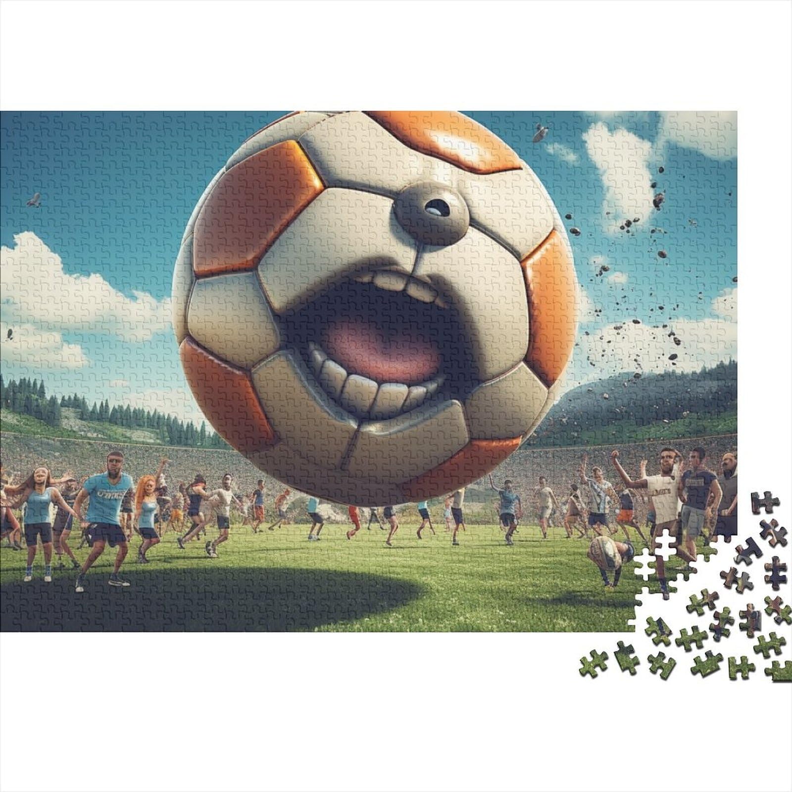 Fútbol Puzzle 500 Piezas Copa del Mundo Adultos Juego De Rompecabezas Cumpleaños Decoración Juegos EduGatoivos Stress Relief Toy 500pcs (52x38cm)