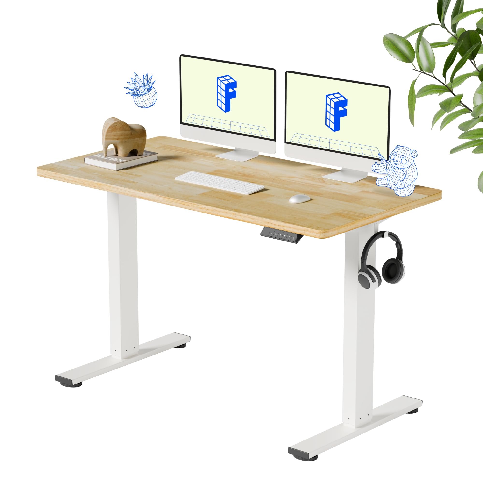 Amazon.com: FLEXISPOT Solid Wood Standing Desk, One-Piece Real