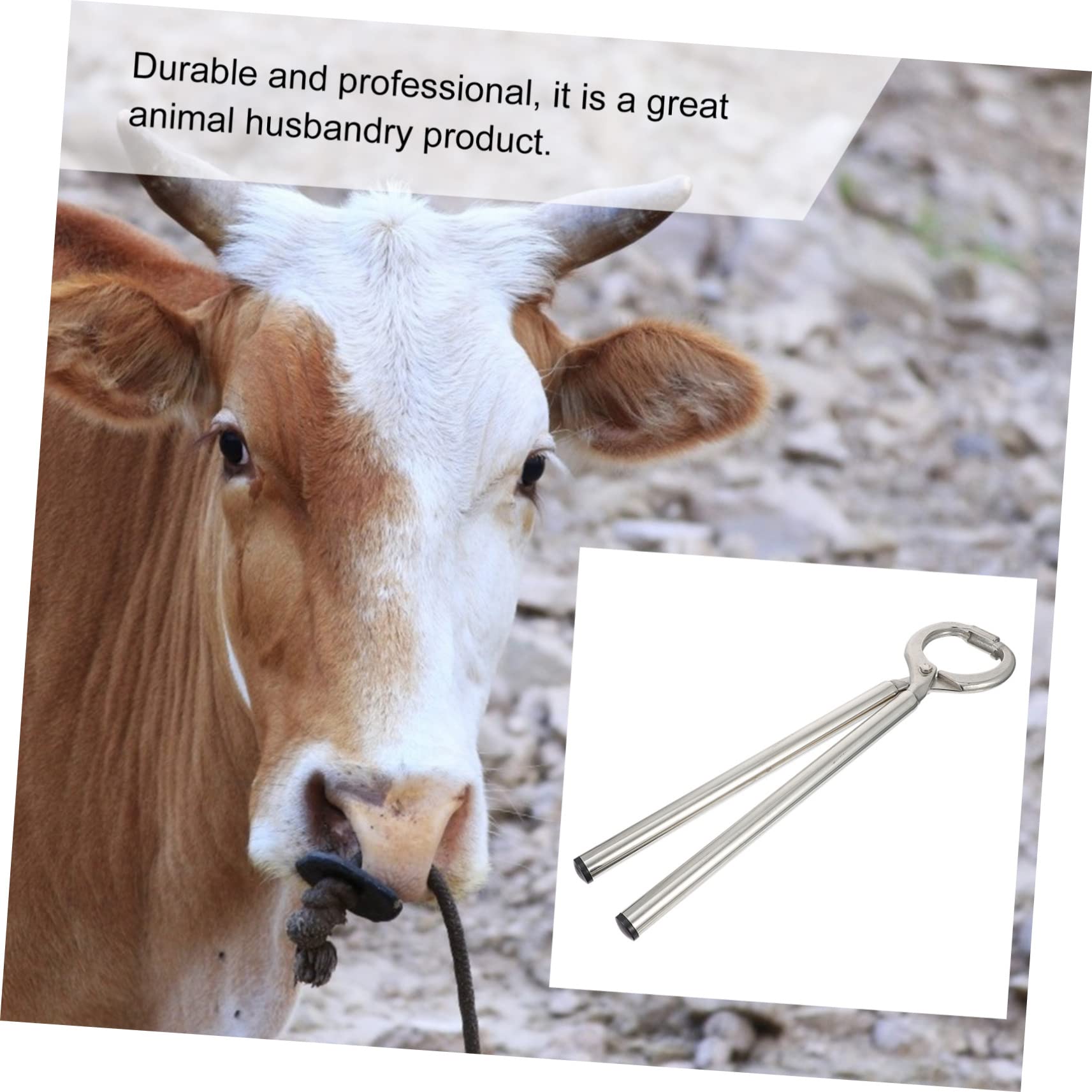 Veemoon 1pezzi Pinze per Anelli Nasali per Bovini Pinza per Anelli Nasali per Bestiame Strumento per Forare Naso del Bestiame Superficie Liscia Facile da Usare Resistente all Usura