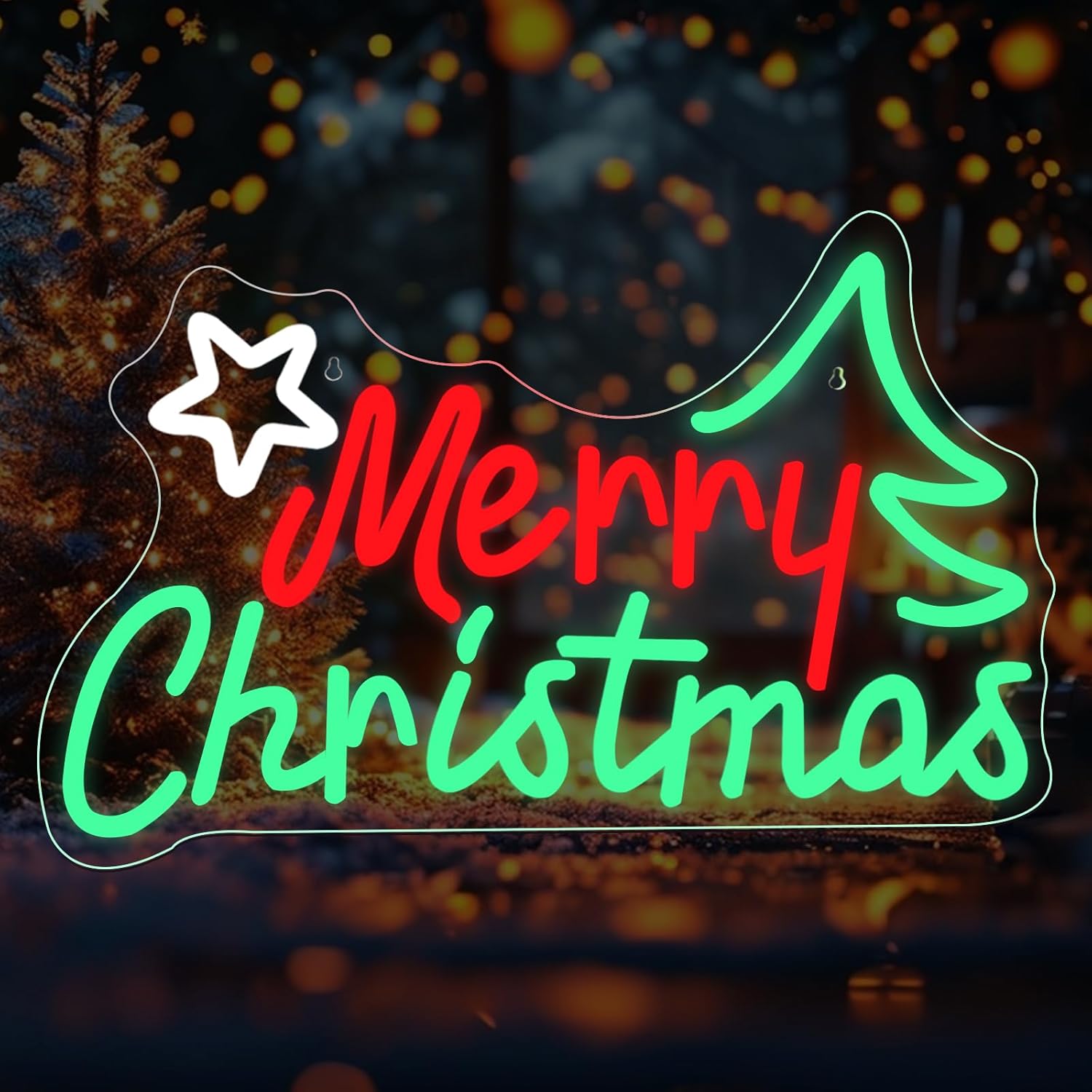 Merry Christmas Neon Sign Christmas LED Signs Dimmable Neon Light Signs Wall Decor Merry Christmas Light Up Sign for Xmas Party Neon Wall Signs Decor Gifts