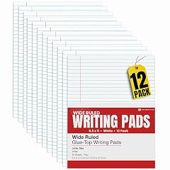 1InTheOffice Legal Rule Writing Pad Wide Ruled 8 5 x 11 Glue Top Writing Pad Legal Notepad Letter