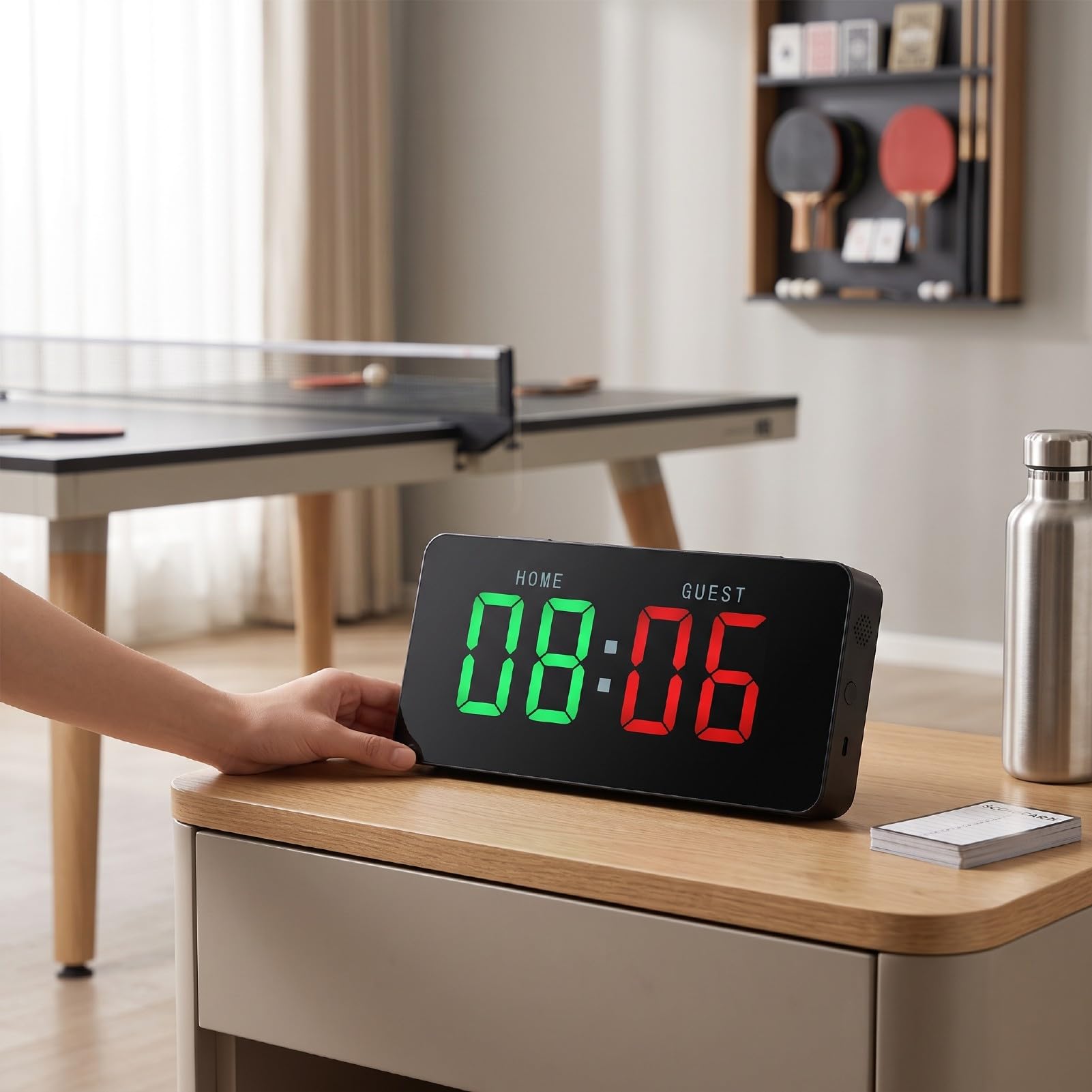 Minuteur de Gym, Horloge LED Grand Affichage 12 Pouces
