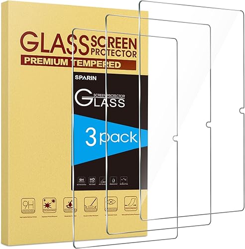SPARIN Protector de pantalla para Samsung Galaxy Tab A8 de 10.5 pulgadas (SM-X200X205X207), paquete de 3 protectores de pantalla de vidrio templado