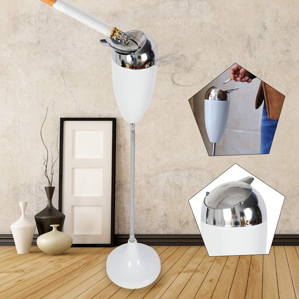 Posacenere da pavimento pieghevole vintage per esterni, contemporaneo, antivento, per patio, sigari e sigarette, supporto regolabile